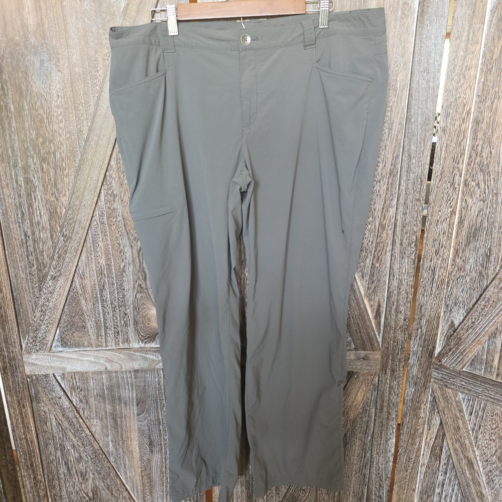 Eddie Bauer Pants Women's Size 18 Gray Performance Travex Nylon Stretch Hiking